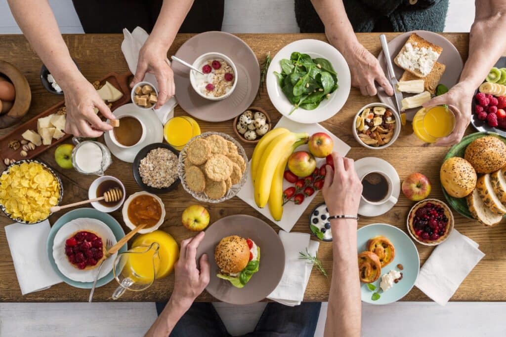 petit déjeuner famille