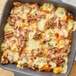 Gratin de butternut aux lardons