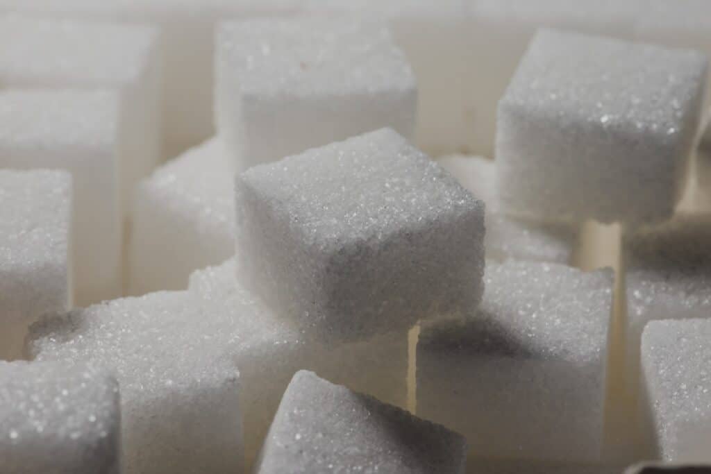 Backlit sugar cubes.
