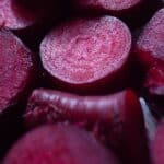 Cut beetroot slices