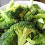 green broccoli on white ceramic plate