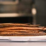 Smoked Paling,, At the best fish store in Urk.. De Jongens van de Fant..