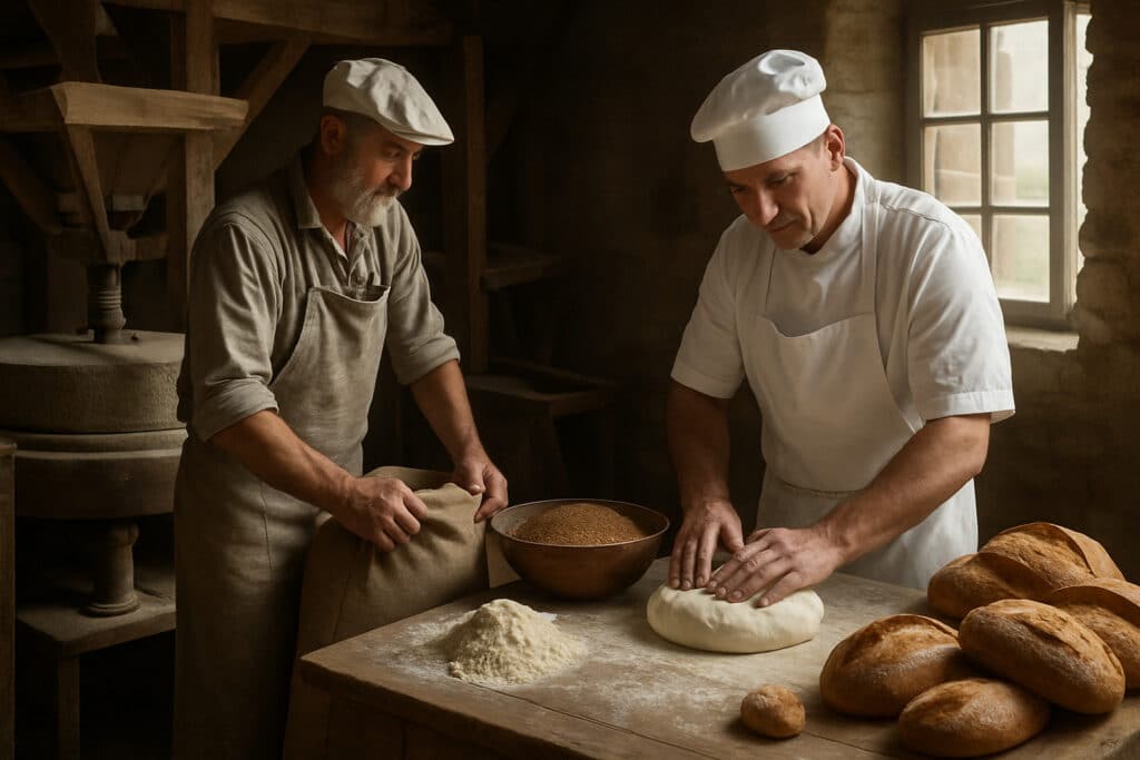 découvrez le rôle clé du meunier et du boulanger, un duo essentiel garantissant la qualité et l'authenticité du pain artisanal.