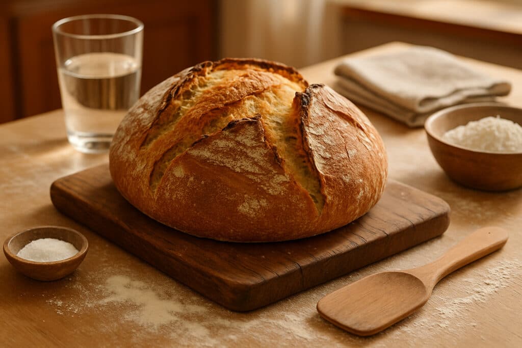 découvrez comment réussir un pain croustillant sans levain grâce à notre recette simple et rapide, sans besoin de fermentation lente.