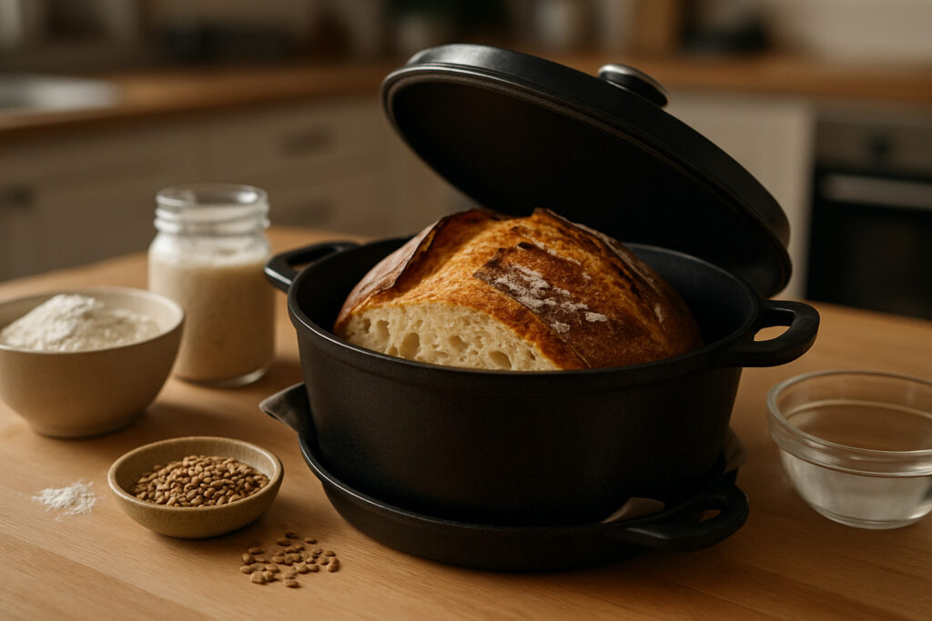 découvrez pourquoi une cocotte est l'outil idéal pour cuire votre pain maison à la perfection, en assurant une croûte croustillante et une mie moelleuse.