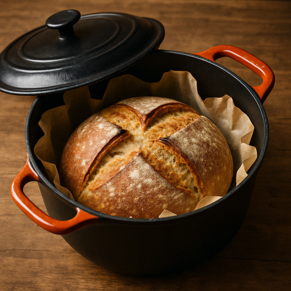 découvrez pourquoi une cocotte est l'outil idéal pour cuire votre pain maison à la perfection, garantissant une croûte croustillante et une mie moelleuse.